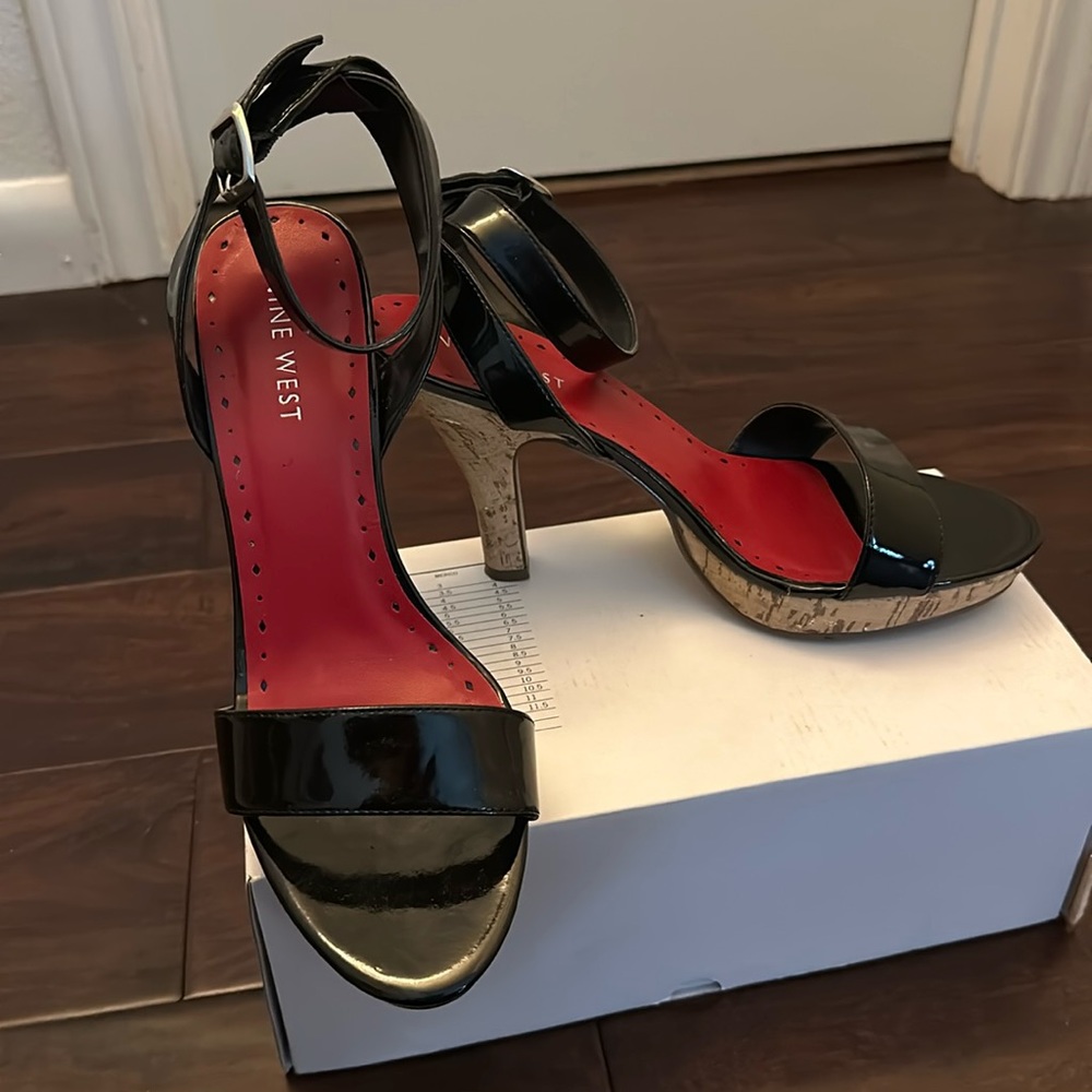 Patent Leather Strapped Heels